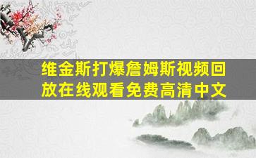 维金斯打爆詹姆斯视频回放在线观看免费高清中文