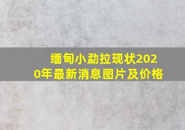 缅甸小勐拉现状2020年最新消息图片及价格