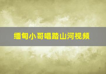 缅甸小哥唱踏山河视频