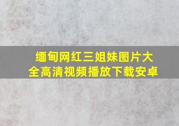 缅甸网红三姐妹图片大全高清视频播放下载安卓