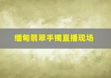 缅甸翡翠手镯直播现场