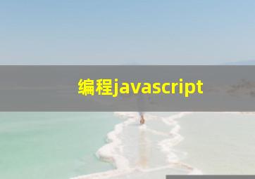 编程javascript