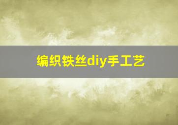 编织铁丝diy手工艺