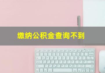 缴纳公积金查询不到