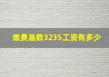 缴费基数3235工资有多少