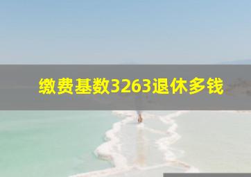 缴费基数3263退休多钱