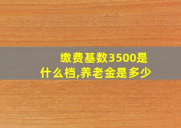 缴费基数3500是什么档,养老金是多少