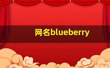 网名blueberry