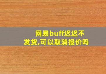 网易buff迟迟不发货,可以取消报价吗