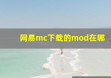 网易mc下载的mod在哪