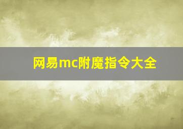 网易mc附魔指令大全