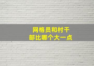 网格员和村干部比哪个大一点