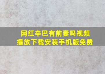 网红辛巴有前妻吗视频播放下载安装手机版免费