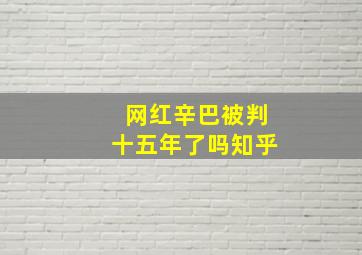 网红辛巴被判十五年了吗知乎