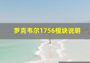 罗克韦尔1756模块说明