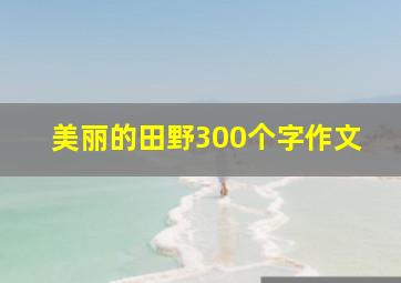 美丽的田野300个字作文