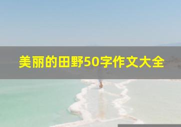 美丽的田野50字作文大全