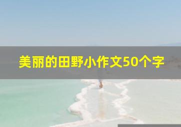 美丽的田野小作文50个字