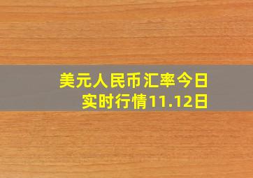 美元人民币汇率今日实时行情11.12日