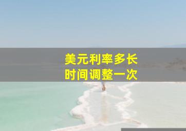 美元利率多长时间调整一次