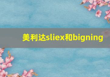 美利达sliex和bigning