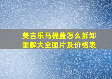 美吉乐马桶盖怎么拆卸图解大全图片及价格表