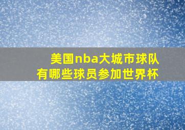 美国nba大城市球队有哪些球员参加世界杯