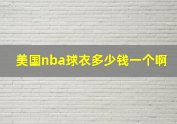 美国nba球衣多少钱一个啊