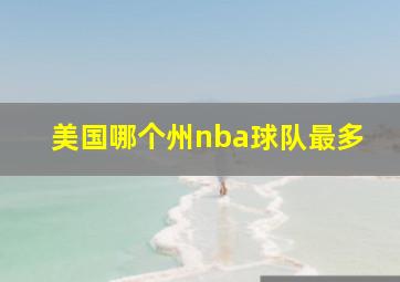 美国哪个州nba球队最多