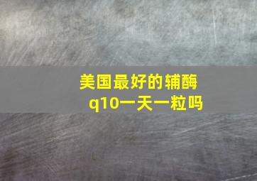 美国最好的辅酶q10一天一粒吗