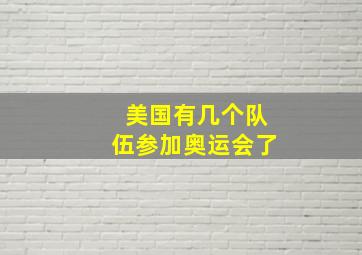 美国有几个队伍参加奥运会了