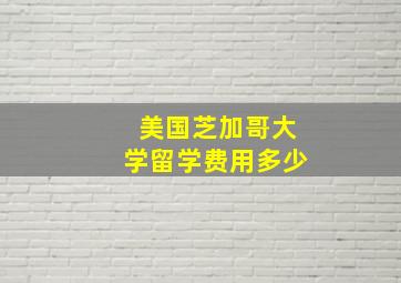 美国芝加哥大学留学费用多少