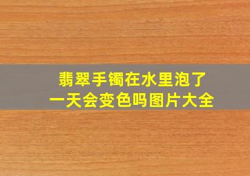 翡翠手镯在水里泡了一天会变色吗图片大全