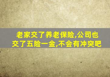 老家交了养老保险,公司也交了五险一金,不会有冲突吧