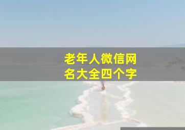 老年人微信网名大全四个字