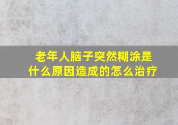 老年人脑子突然糊涂是什么原因造成的怎么治疗