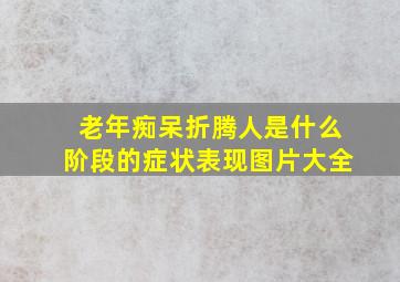 老年痴呆折腾人是什么阶段的症状表现图片大全