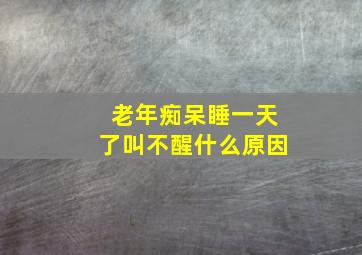 老年痴呆睡一天了叫不醒什么原因