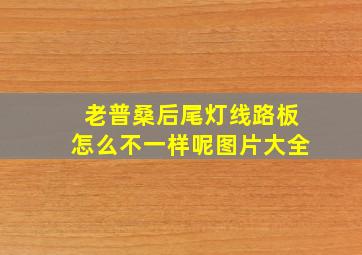 老普桑后尾灯线路板怎么不一样呢图片大全