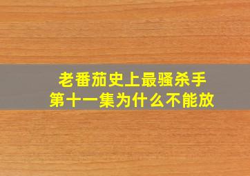 老番茄史上最骚杀手第十一集为什么不能放