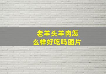 老羊头羊肉怎么样好吃吗图片