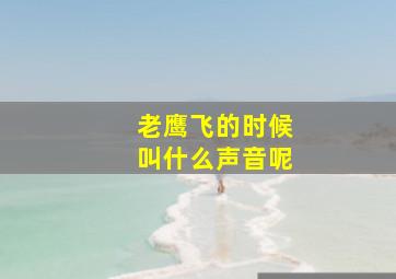 老鹰飞的时候叫什么声音呢