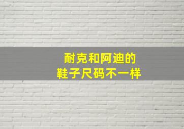 耐克和阿迪的鞋子尺码不一样