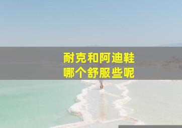 耐克和阿迪鞋哪个舒服些呢