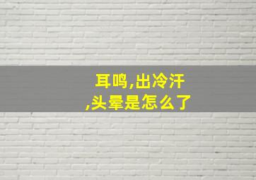 耳鸣,出冷汗,头晕是怎么了