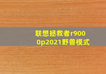 联想拯救者r9000p2021野兽模式