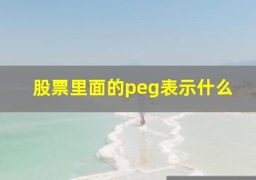 股票里面的peg表示什么