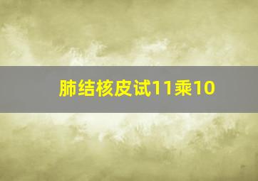 肺结核皮试11乘10