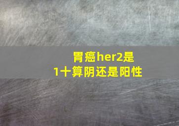 胃癌her2是1十算阴还是阳性