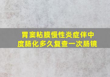 胃窦粘膜慢性炎症伴中度肠化多久复查一次肠镜